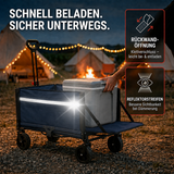 Albatros Bollerwagen klappbar 120L mit Flaschenöffner & Getränkehalter