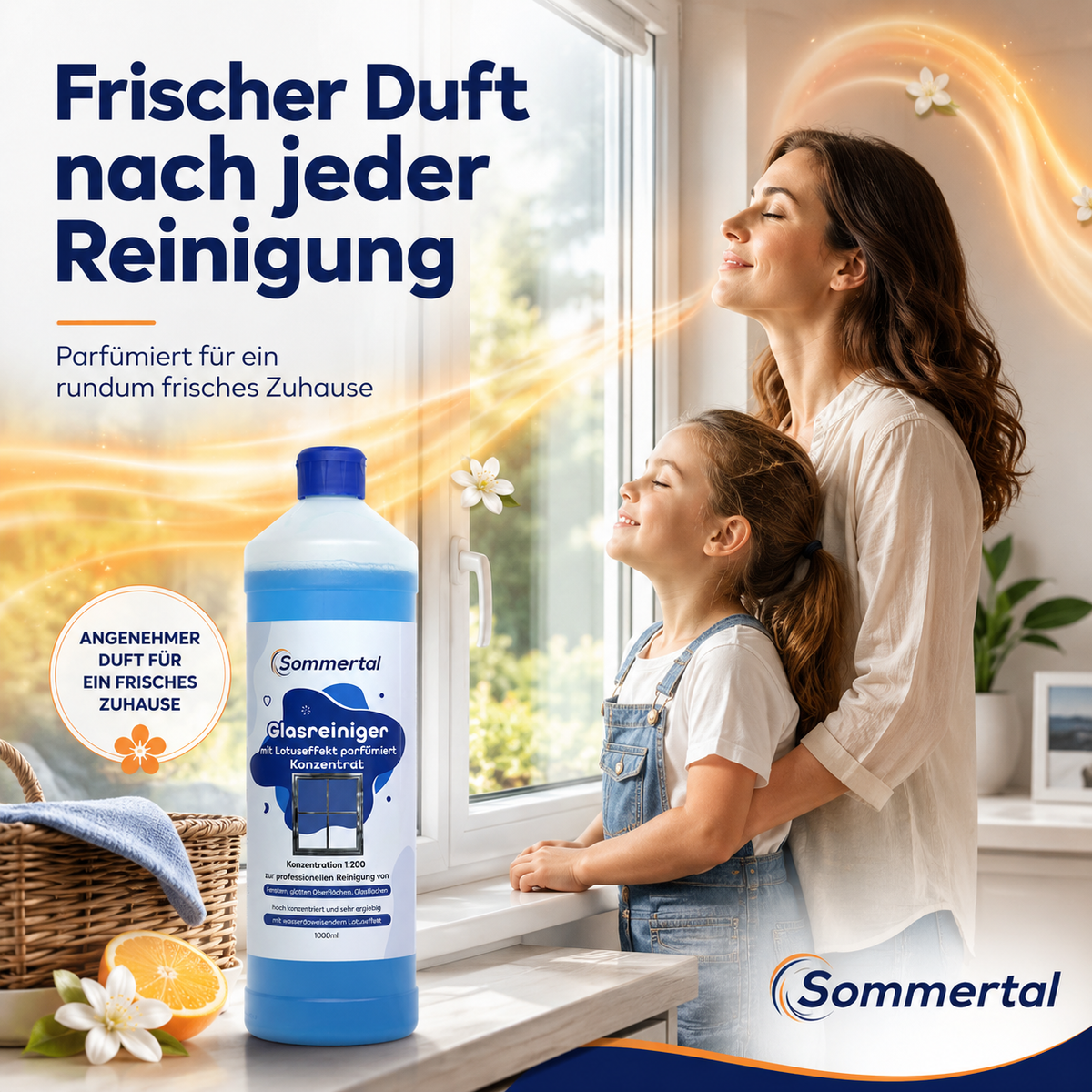 Sommertal Glasreiniger mit Lotuseffekt 1L Konzentrat 1:200