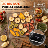 Sommertal Dörrautomat Silence 800 | 12 Edelstahl-Einschübe, 800 Watt, 30–85°C, 24h Timer