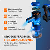 Akku Staubsauger VARIO150 | 3in1 Gerät | 3-Stufen Turbosauger mit 45min Laufzeit und Schnellladen | für 300m² | Teppich Hartböden Tierhaare | Kabellos | Stabstaubsauger