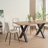 ALBATROS Designer Esszimmerstuhl DORA | 4er Set | Anthrazit, Grau, Beige | Samt Bezug