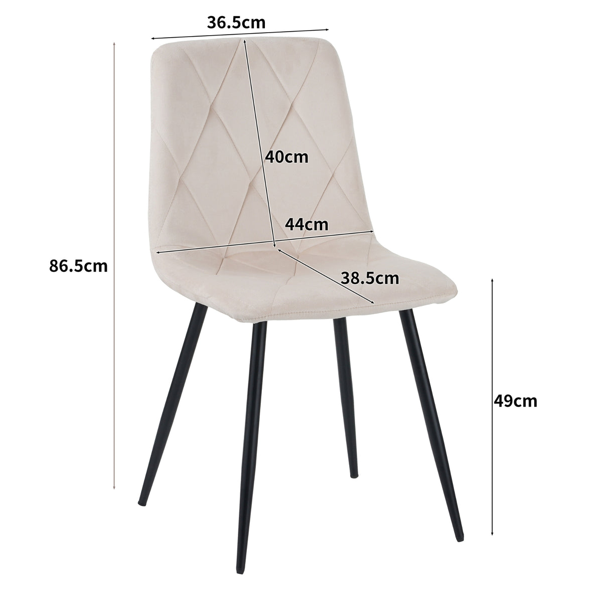 ALBATROS Designer Esszimmerstuhl DORA | 4er Set | Anthrazit, Grau, Beige | Samt Bezug