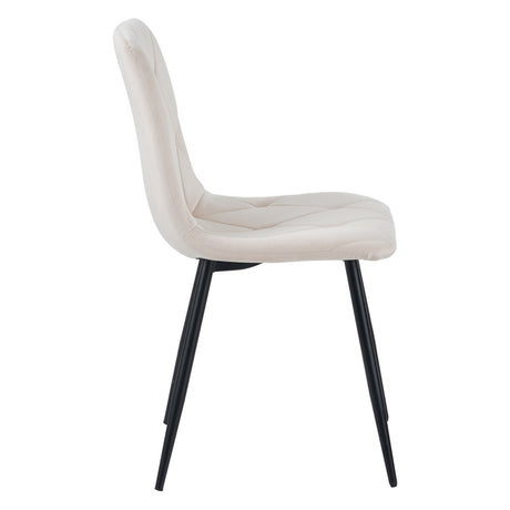 ALBATROS Designer Esszimmerstuhl DORA | 4er Set | Anthrazit, Grau, Beige | Samt Bezug