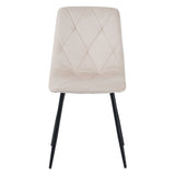 ALBATROS Designer Esszimmerstuhl DORA | 4er Set | Anthrazit, Grau, Beige | Samt Bezug