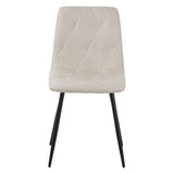 ALBATROS Designer Esszimmerstuhl DORA | 4er Set | Schwarz, Grau, Beige | Stoff Bezug