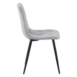 ALBATROS Designer Esszimmerstuhl DORA | 4er Set | Anthrazit, Grau, Beige | Samt Bezug