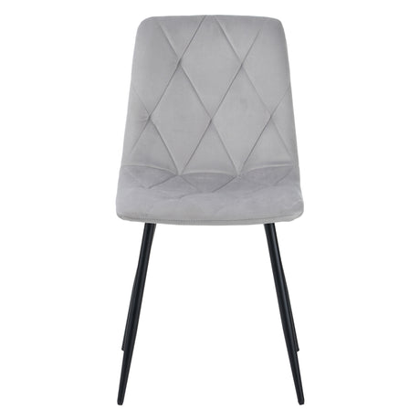 ALBATROS Designer Esszimmerstuhl DORA | 4er Set | Anthrazit, Grau, Beige | Samt Bezug
