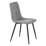 ALBATROS Designer Esszimmerstuhl DORA | 4er Set | Schwarz, Grau, Beige | Stoff Bezug