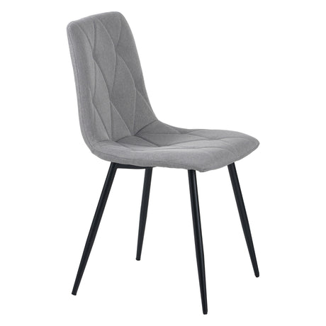 ALBATROS Designer Esszimmerstuhl DORA | 4er Set | Schwarz, Grau, Beige | Stoff Bezug