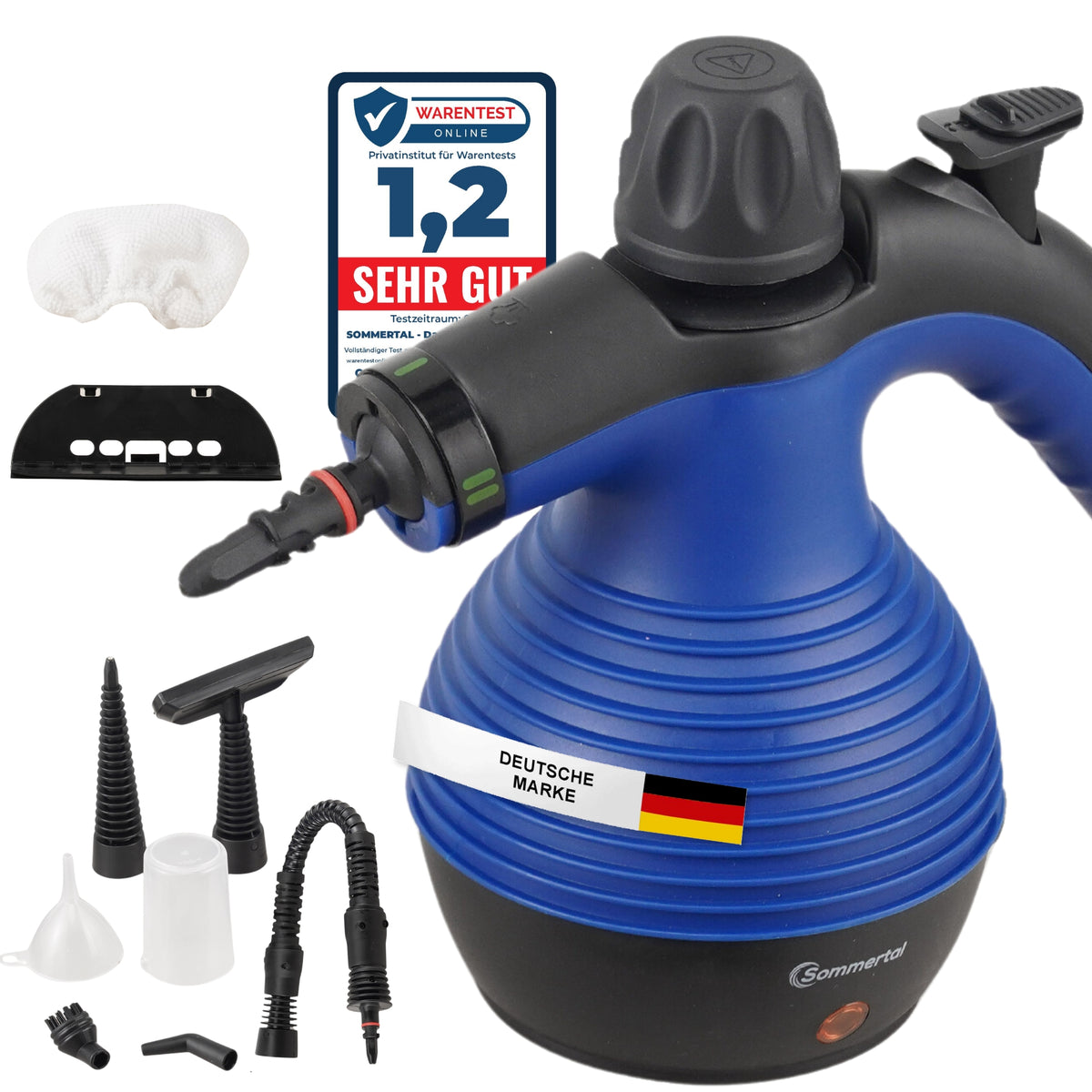 Dampfreiniger Handgerät SC350  Kompakter Hand-Dampfreiniger für Polstermöbel, Fliesen, Böden