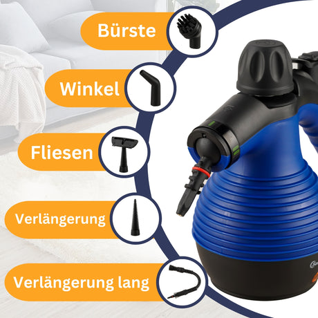 Dampfreiniger Handgerät SC350  Kompakter Hand-Dampfreiniger für Polstermöbel, Fliesen, Böden