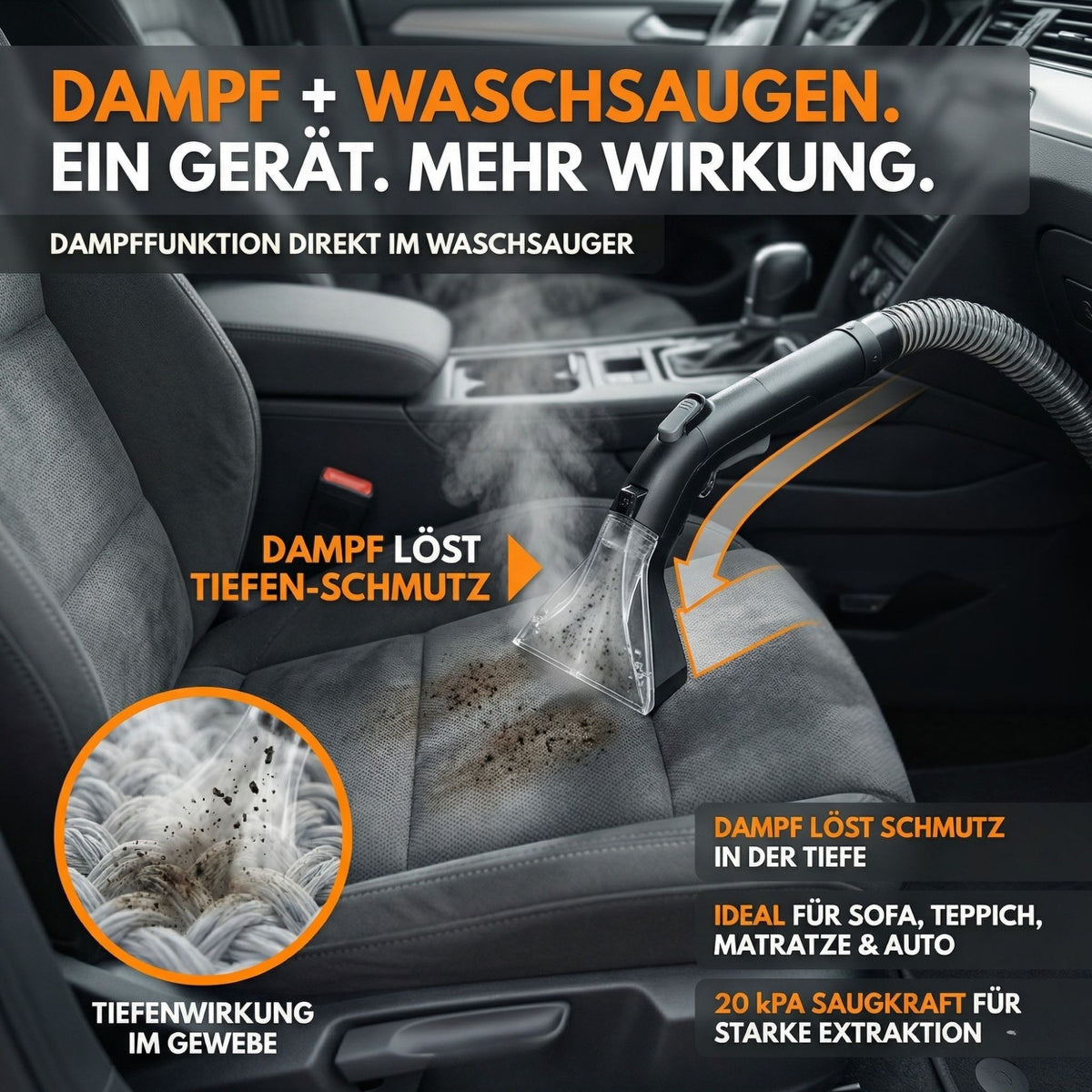 Sommertal Waschsauger HYDRO 9000 MAX + 1L Polsterreinger