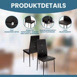 ALBATROS Designer Esszimmerstuhl DIAMOND | 4er/6er Set | Schwarz, Grau, Weiß | Kunstleder Bezug