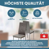 ALBATROS Designer Esszimmerstuhl DIAMOND | 4er/6er Set | Schwarz, Grau, Weiß | Kunstleder Bezug