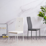 ALBATROS Designer Esszimmerstuhl DIAMOND | 4er/6er Set | Schwarz, Grau, Weiß | Kunstleder Bezug