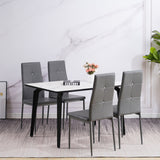 ALBATROS Designer Esszimmerstuhl DIAMOND | 4er/6er Set | Schwarz, Grau, Weiß | Kunstleder Bezug