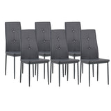 ALBATROS Designer Esszimmerstuhl DIAMOND | 4er/6er Set | Schwarz, Grau, Weiß | Kunstleder Bezug
