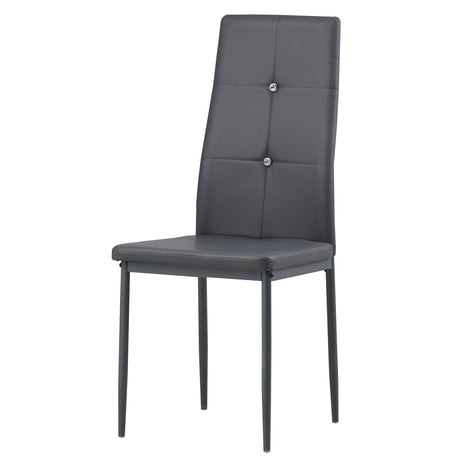 ALBATROS Designer Esszimmerstuhl DIAMOND | 4er/6er Set | Schwarz, Grau, Weiß | Kunstleder Bezug