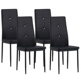 ALBATROS Designer Esszimmerstuhl DIAMOND | 4er/6er Set | Schwarz, Grau, Weiß | Kunstleder Bezug