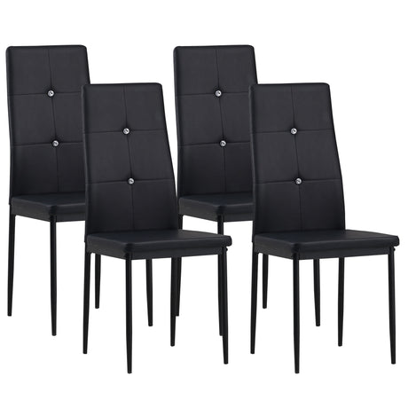 ALBATROS Designer Esszimmerstuhl DIAMOND | 4er/6er Set | Schwarz, Grau, Weiß | Kunstleder Bezug