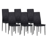 ALBATROS Designer Esszimmerstuhl DIAMOND | 4er/6er Set | Schwarz, Grau, Weiß | Kunstleder Bezug