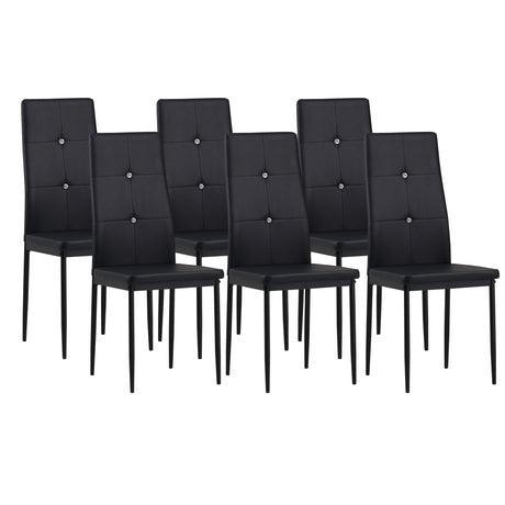 ALBATROS Designer Esszimmerstuhl DIAMOND | 4er/6er Set | Schwarz, Grau, Weiß | Kunstleder Bezug