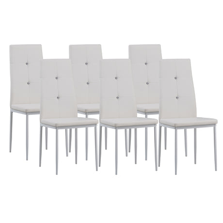 ALBATROS Designer Esszimmerstuhl DIAMOND | 4er/6er Set | Schwarz, Grau, Weiß | Kunstleder Bezug
