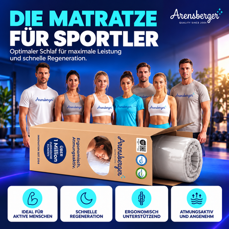 Arensberger LENA Taschenfederkernmatratze – 21 cm, H3, Memoryschaum