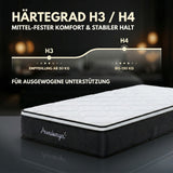 Arensberger EMILIA Federkernmatratze mit GEL-Schaum und integriertem Topper | Höhe 23cm