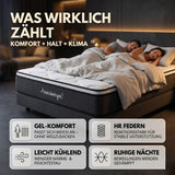 Arensberger EMILIA Federkernmatratze mit GEL-Schaum und integriertem Topper | Höhe 23cm