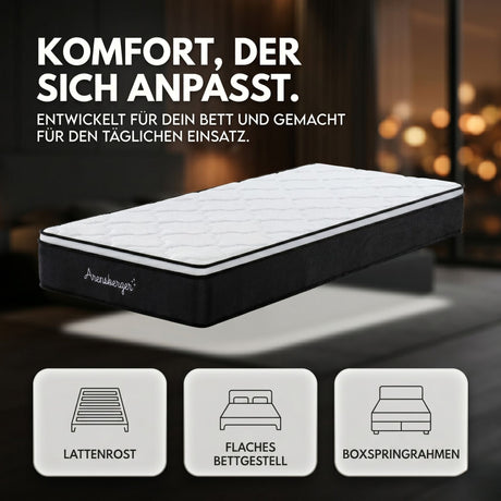 Arensberger EMILIA Federkernmatratze mit GEL-Schaum und integriertem Topper | Höhe 23cm