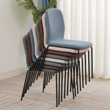 RAVINO Designer Stapelstühle 4er Set ENNA  / S10 mit Stoffbezug, Konferenzstühle Besucherstühle