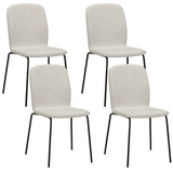 RAVINO Designer Stapelstühle 4er Set ENNA  / S10 mit Stoffbezug, Konferenzstühle Besucherstühle