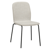 RAVINO Designer Stapelstühle 4er Set ENNA  / S10 mit Stoffbezug, Konferenzstühle Besucherstühle