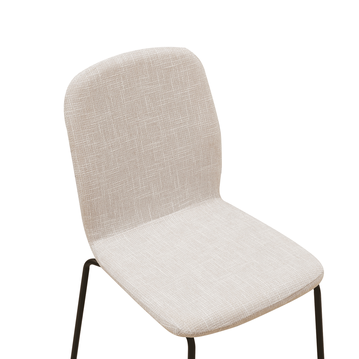 RAVINO Designer Stapelstühle 4er Set ENNA  / S10 mit Stoffbezug, Konferenzstühle Besucherstühle