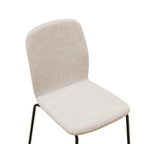 RAVINO Designer Stapelstühle 4er Set ENNA  / S10 mit Stoffbezug, Konferenzstühle Besucherstühle