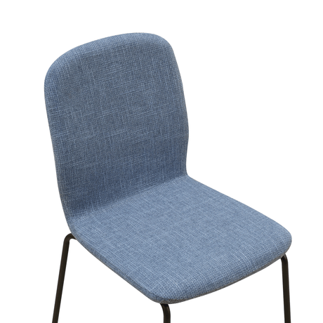 RAVINO Designer Stapelstühle 4er Set ENNA  / S10 mit Stoffbezug, Konferenzstühle Besucherstühle
