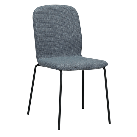 RAVINO Designer Stapelstühle 4er Set ENNA  / S10 mit Stoffbezug, Konferenzstühle Besucherstühle