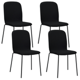 RAVINO Designer Stapelstühle 4er Set ENNA  / S10 mit Stoffbezug, Konferenzstühle Besucherstühle
