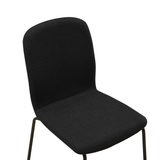 RAVINO Designer Stapelstühle 4er Set ENNA  / S10 mit Stoffbezug, Konferenzstühle Besucherstühle
