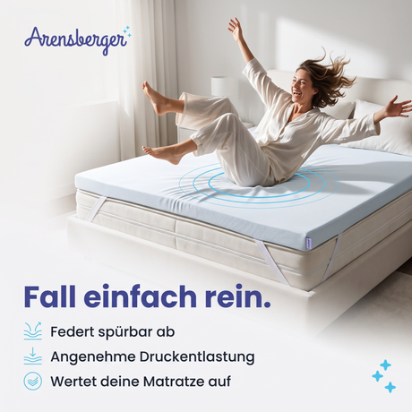 Arensberger Matratzen Topper ESSENCE, 5cm hoch Gelschaum und Memory Gel Foam Matratzentopper