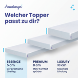 Arensberger Matratzen Topper ESSENCE, 5cm hoch Gelschaum und Memory Gel Foam Matratzentopper