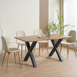 ALBATROS Designer Esszimmerstuhl FANO | 4er Set | Schwarz, Grau, Beige | Stoff Bezug