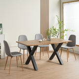 ALBATROS Designer Esszimmerstuhl FANO | 4er Set | Schwarz, Grau, Beige | Stoff Bezug