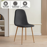 ALBATROS Designer Esszimmerstuhl FANO | 4er Set | Schwarz, Grau, Beige | Stoff Bezug