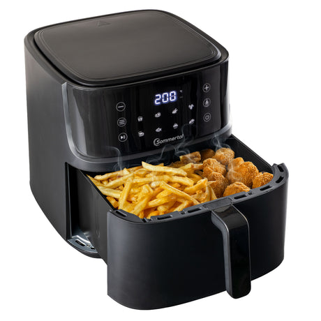 Sommertal Heißluftfritteuse HF760 - 7,6L XXL Airfryer - Touchscreen, 8 Programme, 2000 Watt, TÜV Rheinland GS geprüft