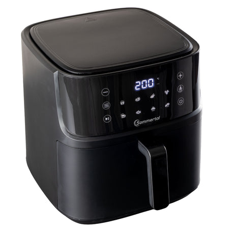 Sommertal Heißluftfritteuse HF760 - 7,6L XXL Airfryer - Touchscreen, 8 Programme, 2000 Watt, TÜV Rheinland GS geprüft