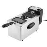 Fritteuse 3L 2000W Edelstahl mit Sichtfenster, Einzelfritteuse