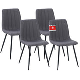ALBATROS Designer Esszimmerstuhl GARDA | 4er Set | Schwarz, Braun, Anthrazit, Beige | Stoff Bezug
