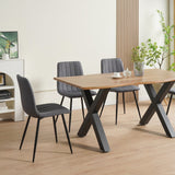 ALBATROS Designer Esszimmerstuhl GARDA | 4er Set | Schwarz, Braun, Anthrazit, Beige | Stoff Bezug